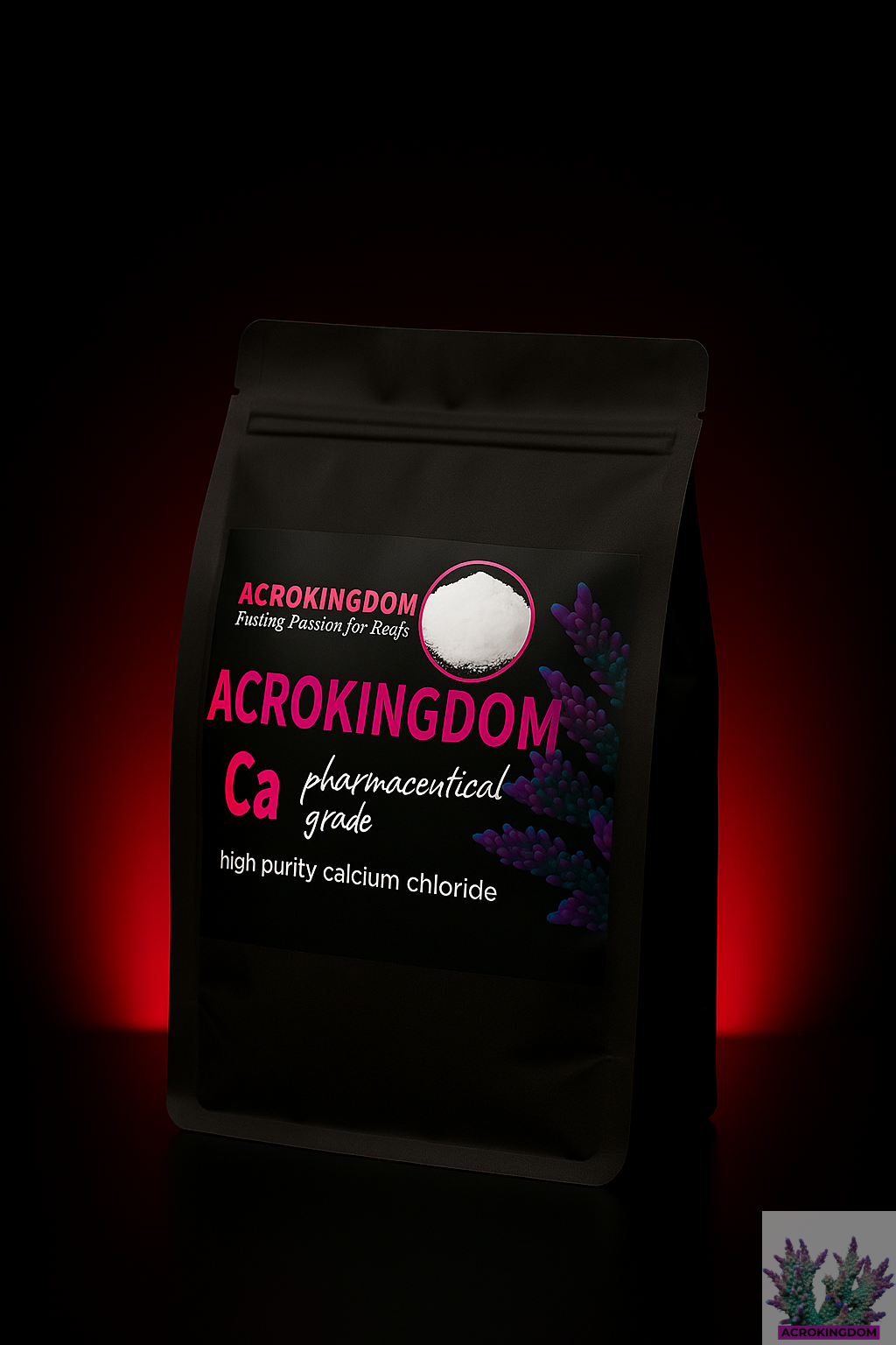 pouch of ACROKINGDOM Pharmaceutical Grade Calcium Chloride