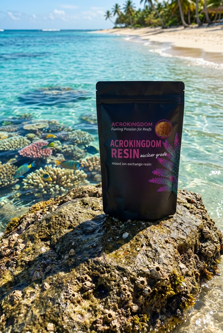 ACROKINGDOM nuclear grade mixed ion exchange resin for reef RO/DI systems, 1 litre container